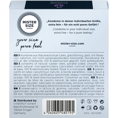 MISTER SIZE - KONDOME GRÖSSE XXXL 69 MM (3 EINHEITEN)
