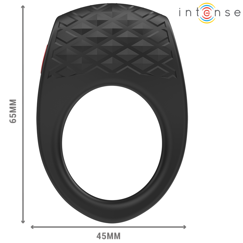 INTENSE - KLOVER VIBRATOR PENISRING 10 VIBRATIES ZWART