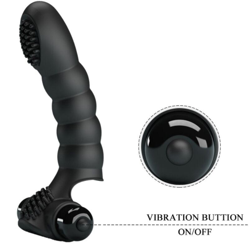 PRETTY LOVE - ALEXANDER FINGER VIBRATOR 10 VIBRATIES ZWART