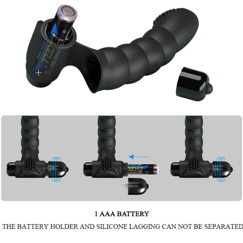 PRETTY LOVE - ALEXANDER FINGER VIBRATOR 10 VIBRATIES ZWART