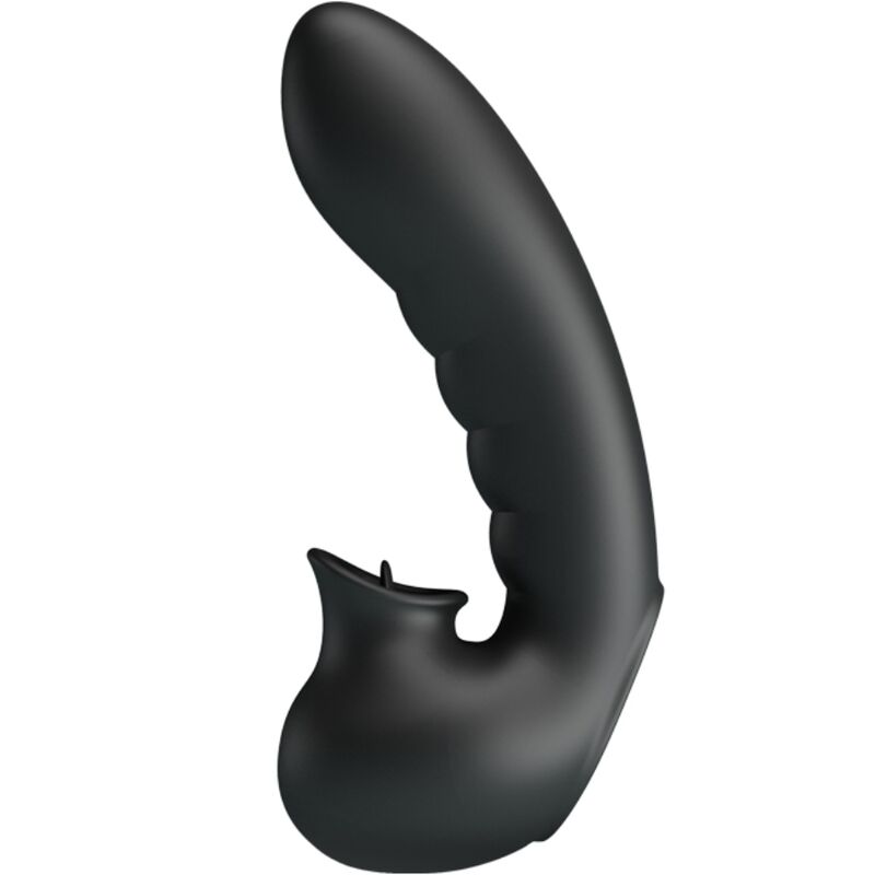 PRETTY LOVE - HOBGOBLIN VIBRERENDE VINGER SLEEVES 12 VIBRATIES + CLITORIS STIMULATOR ZWART