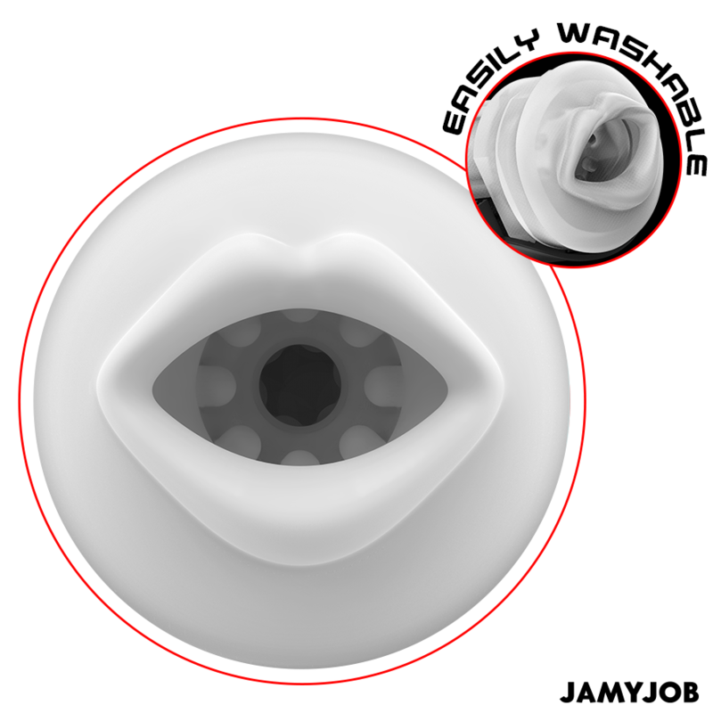JAMYJOB - MASTURBATEUR BUCCAL AUTOMATIQUE MEGABITE 5 MODES ONDES STIMULANTES ET VIBRATIONS