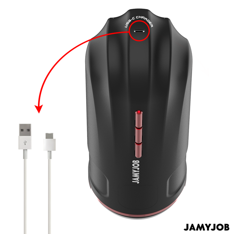 JAMYJOB - MASTURBATEUR BUCCAL AUTOMATIQUE MEGABITE 5 MODES ONDES STIMULANTES ET VIBRATIONS