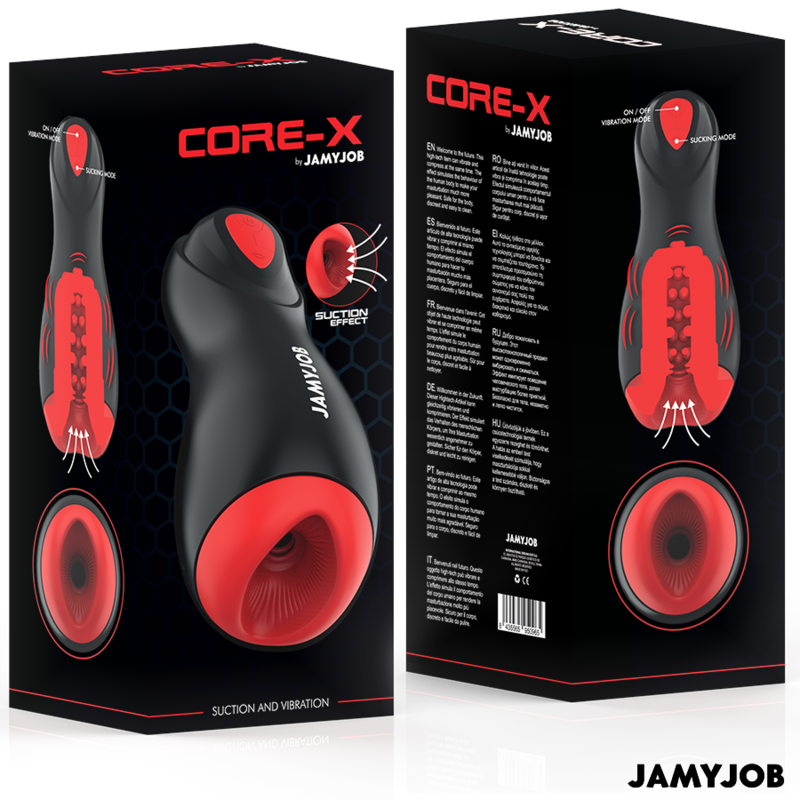 JAMYJOB - CORE-X MASTURBATEUR AUTOMATIQUE 5 MODES ONDES STIMULANTES ET VIBRATIONS
