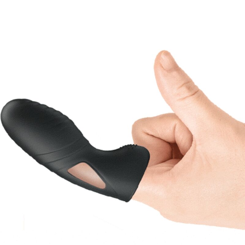 PRETTY LOVE - ALAN SILICONEN VINGERVIBRATOR ZWART