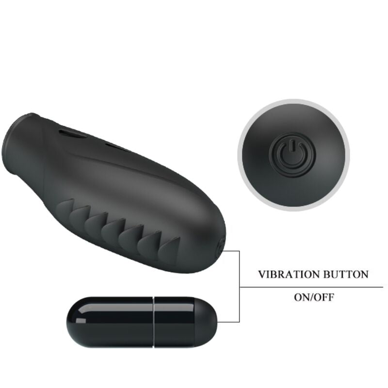 PRETTY LOVE - GILO SILICONEN VINGERVIBRATOR ZWART