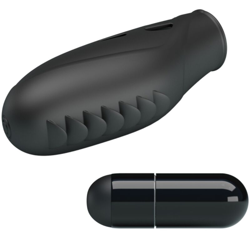 PRETTY LOVE - GILO SILICONEN VINGERVIBRATOR ZWART