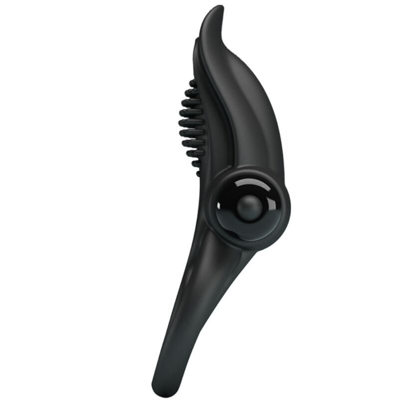 PRETTY LOVE - ANNEAU DOUBLE VIBRATION + STIMULATEUR DE CLITORIS 10 VIBRATIONS NOIR