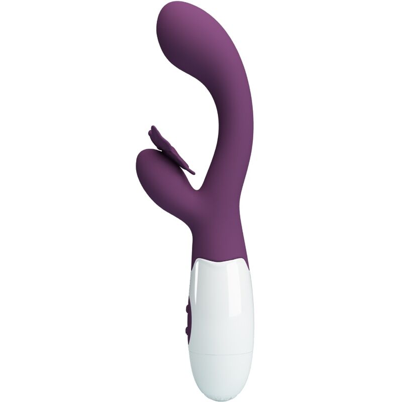 PRETTY LOVE - VIBRATEUR LAPIN BUTTERFLY KISS ET STIMULATEUR DE POINT G VIOLET