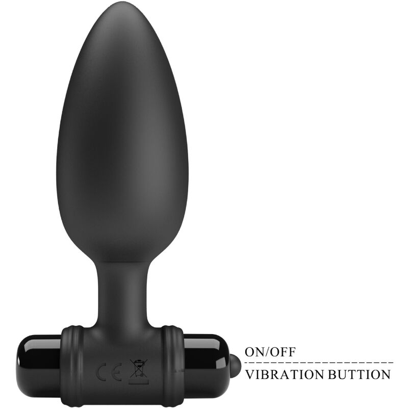 PRETTY LOVE - VIBRA BUTT PLUG 2 ANAL PLUG 10 VIBRATIONS NOIR