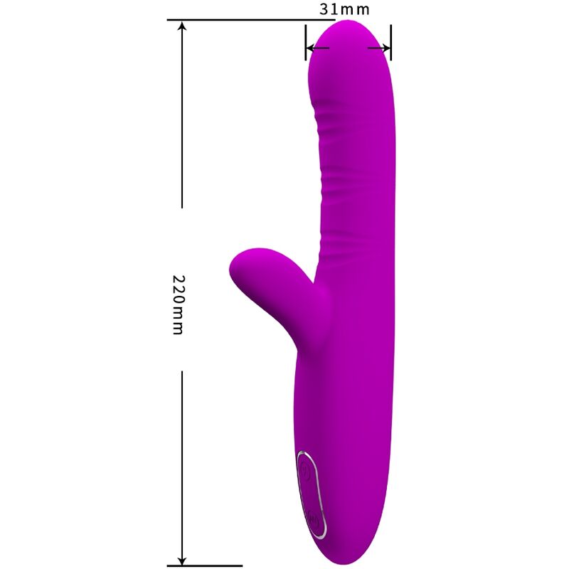 PRETTY LOVE - ANGELIQUE VIBRATEUR MULTIFONCTIONNEL + STIMULATEUR DE CLITORIS VIOLET