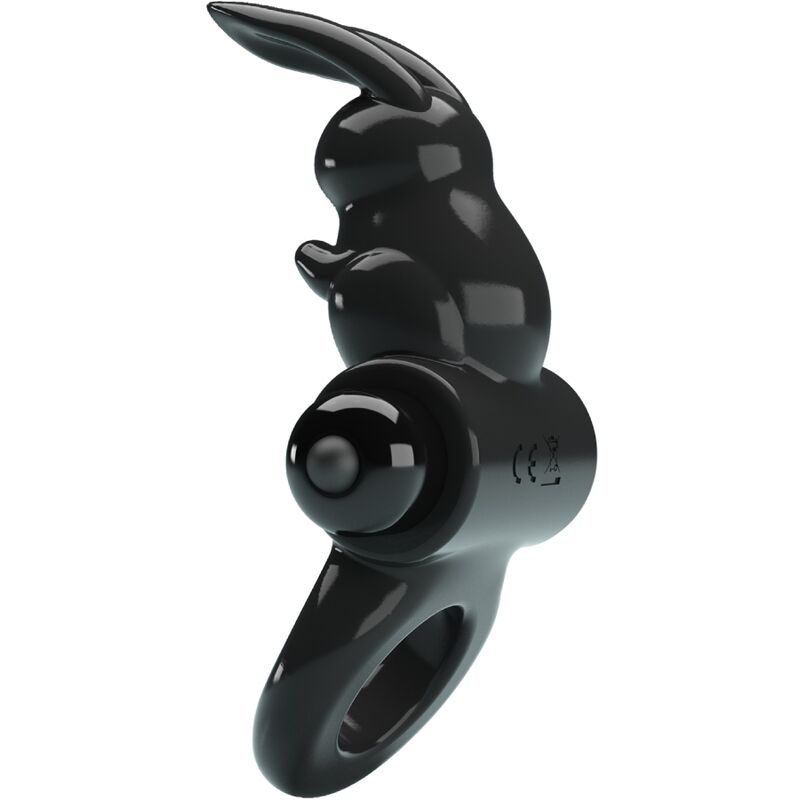 PRETTY LOVE - ANNEAU VIBRATEUR LAPIN EXCITANT 10 VIBRATIONS NOIR