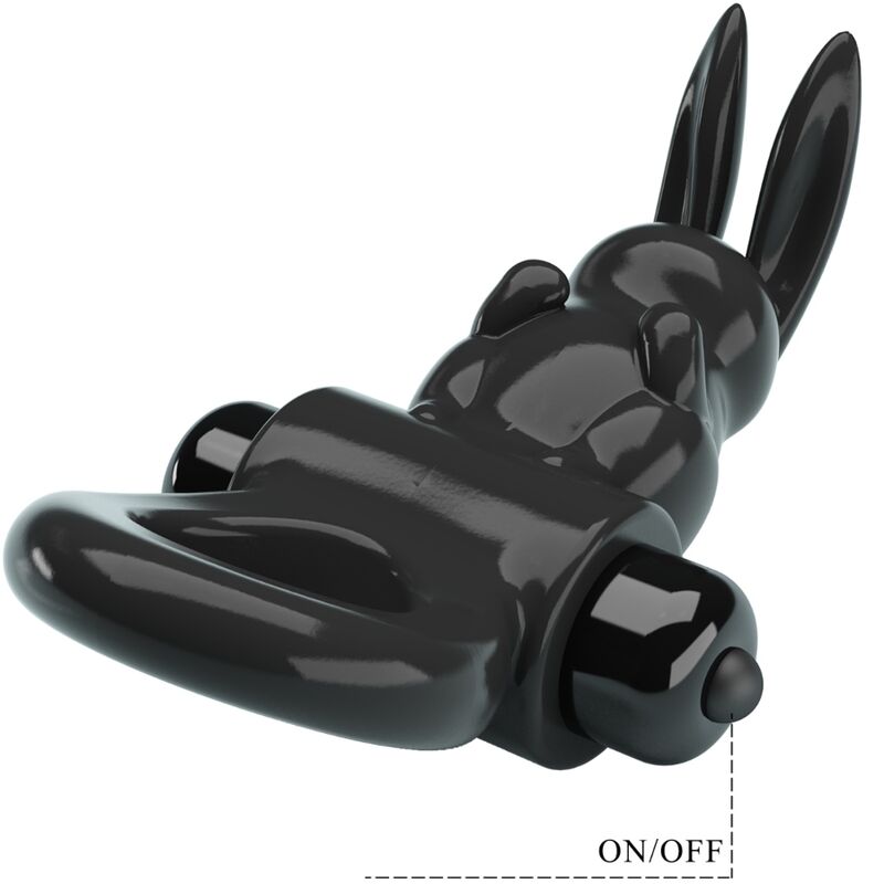 PRETTY LOVE - ANNEAU VIBRATEUR LAPIN EXCITANT 10 VIBRATIONS NOIR