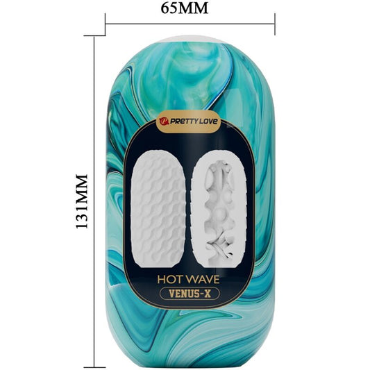 PRETTY LOVE - MASTURBATEUR HOMME HOT WAVE EN SILICONE, BLANC