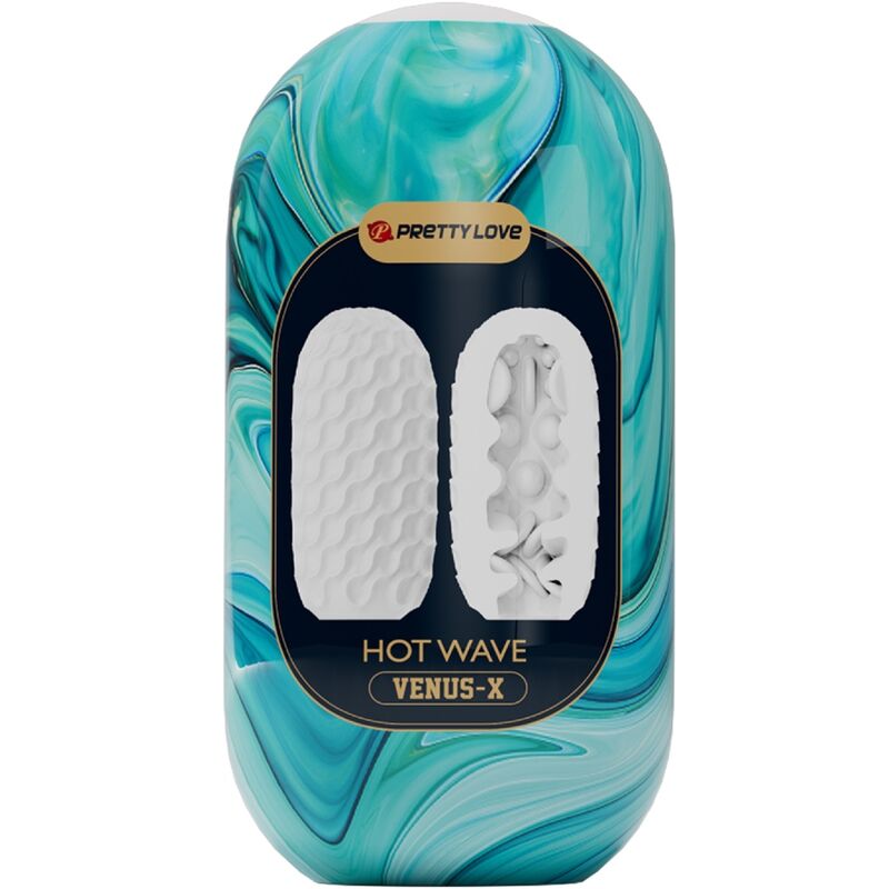 PRETTY LOVE - MASTURBATEUR HOMME HOT WAVE EN SILICONE, BLANC