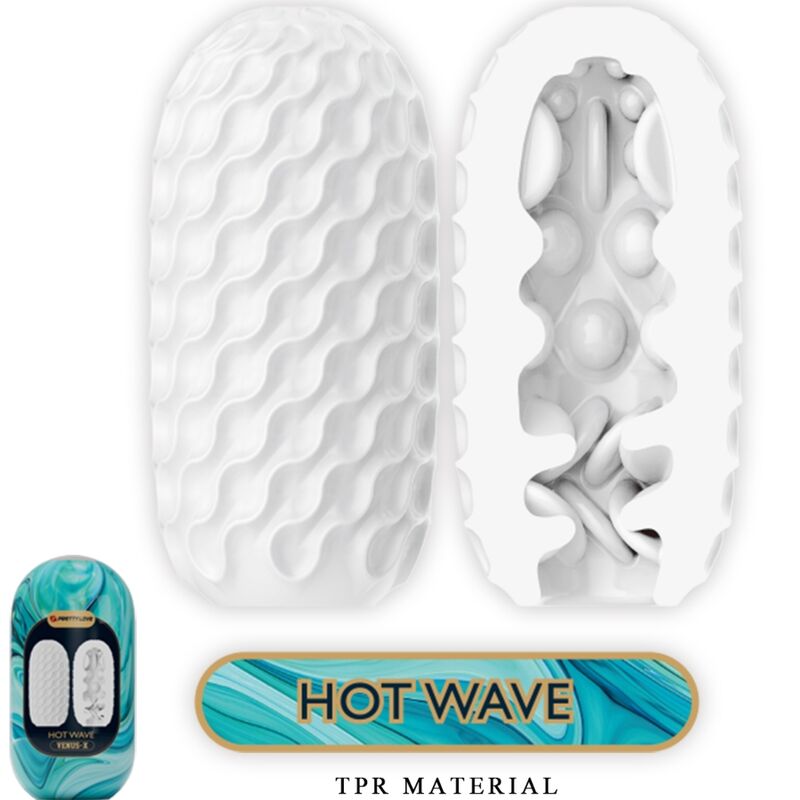 PRETTY LOVE - VENUS X 15 MASTURBATEURS HOMMES EN SILICONE, BLANC