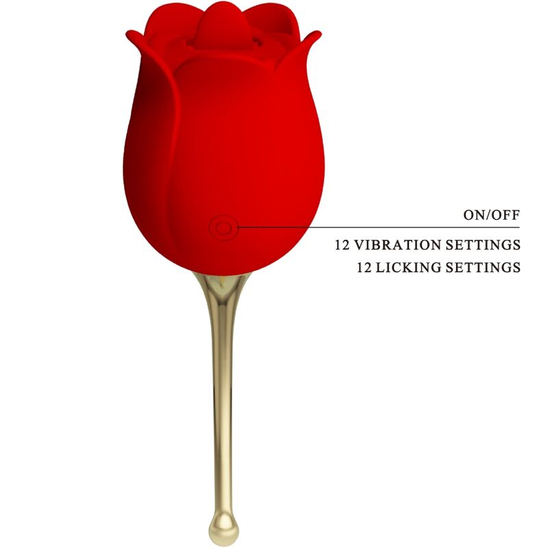 PRETTY LOVE - ROSE LOVER ROSE STIMULATEUR DE CLITORIS 12 VIBRATIONS ROUGE