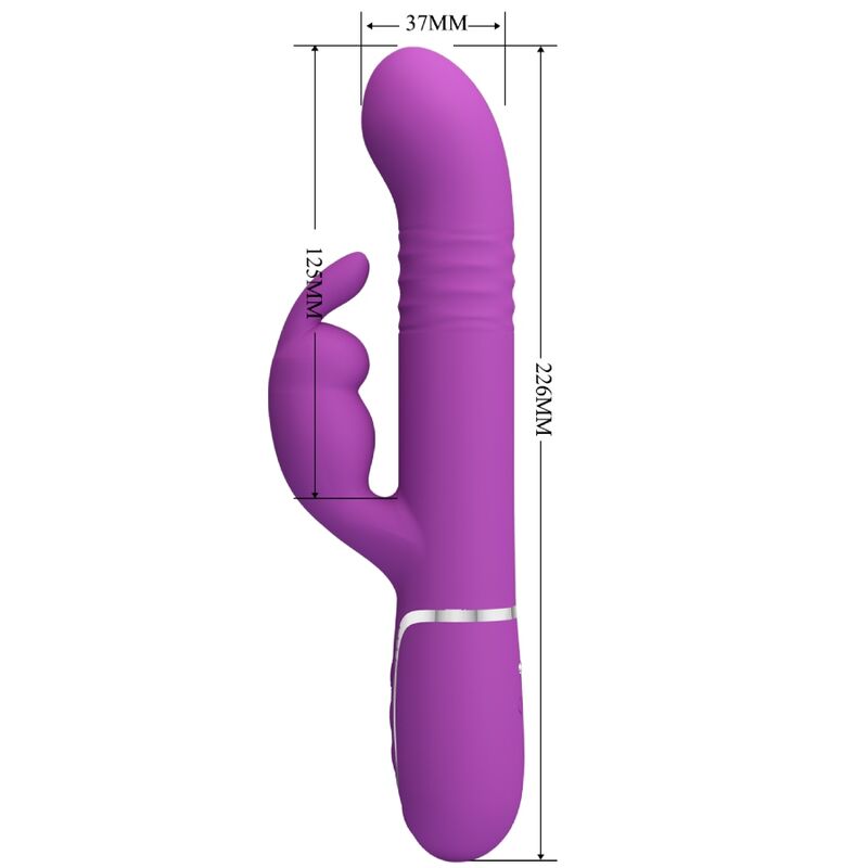 PRETTY LOVE - VIBRATEUR LAPIN MULTIFONCTION 4 EN 1 COALE VIOLET