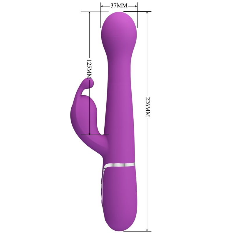 PRETTY LOVE - DEJON VIBRATEUR LAPIN MULTIFONCTION 3 EN 1 VIOLET
