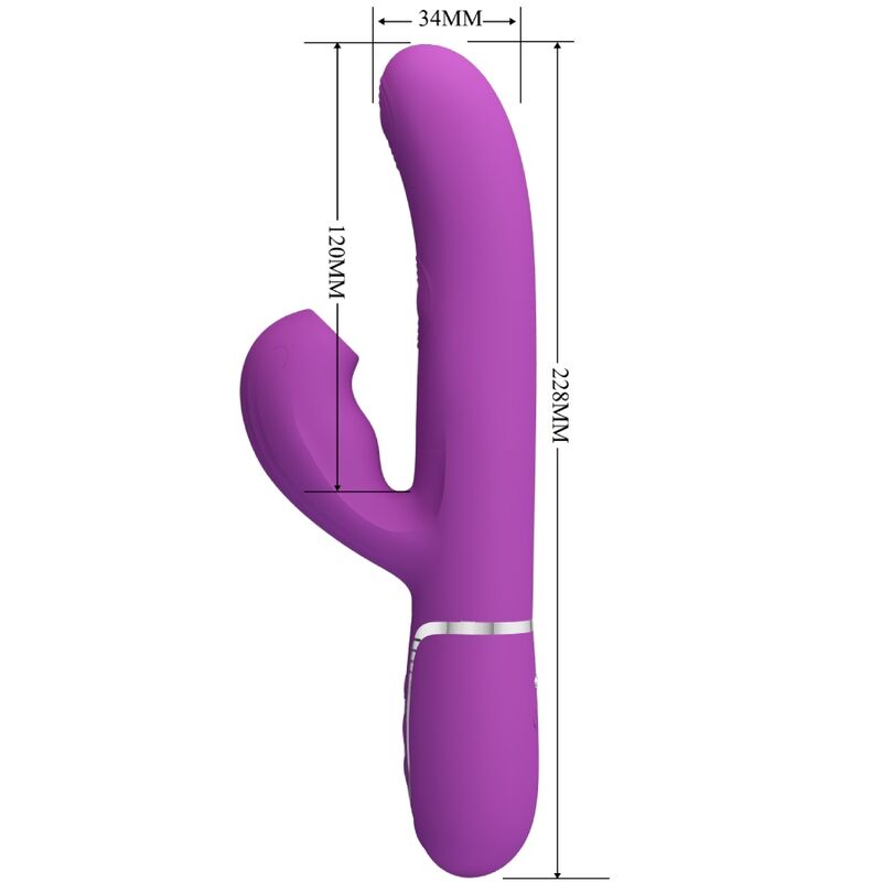 PRETTY LOVE - PERLITA 3 IN 1 MULTIFUNCTIONELE KONIJNENVIBRATOR PAARS