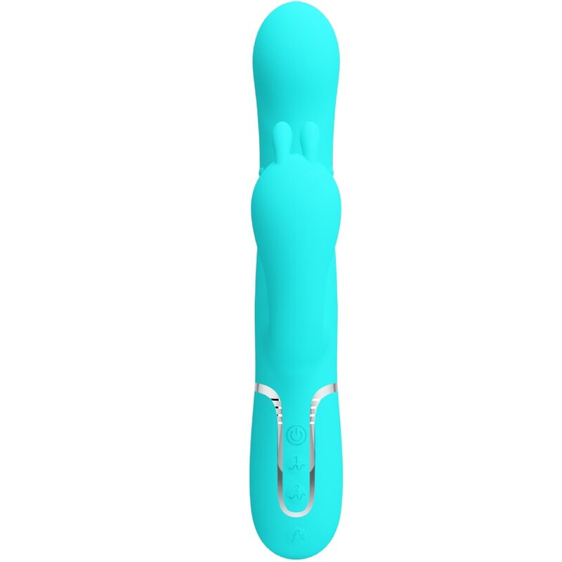 PRETTY LOVE - CAMMY 4 IN 1 MULTIFUNCTIONELE DRIEVOUDIGE KONIJNENVIBRATOR BLAUW