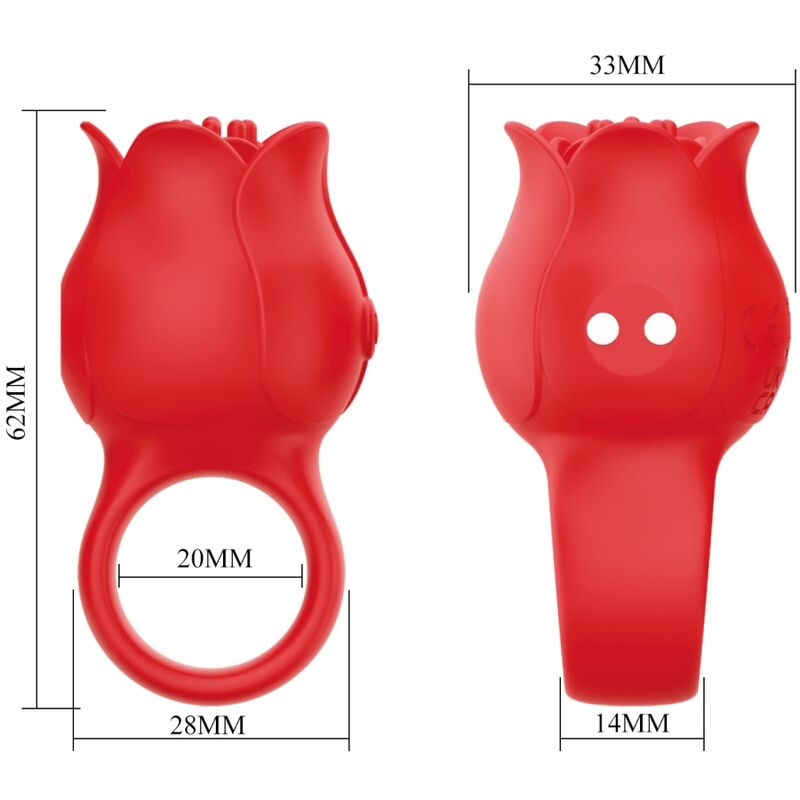 PRETTY LOVE - JAE ROOSVORMIGE VINGERVIBRATOR 10 VIBRATIES ROOD