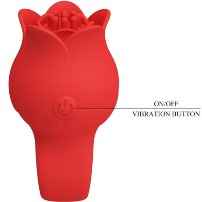 PRETTY LOVE - JAE ROSE FÖRMIGER FINGERVIBRATOR 10 VIBRATIONEN ROT