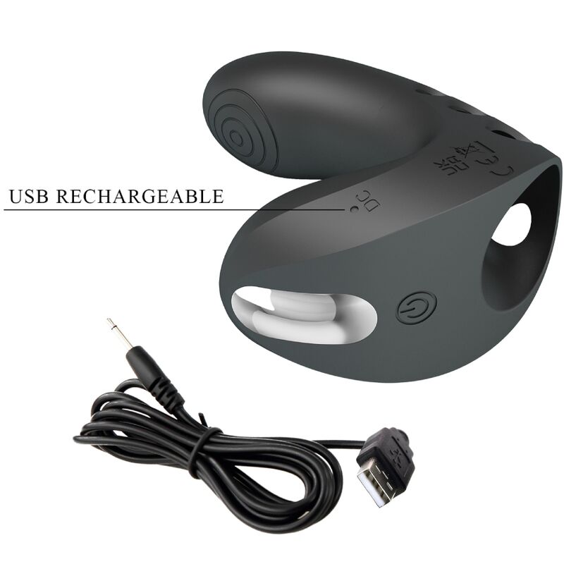 PRETTY LOVE - VIBRATEUR DE DOIGT CAMELIA 7 VIBRATIONS NOIR