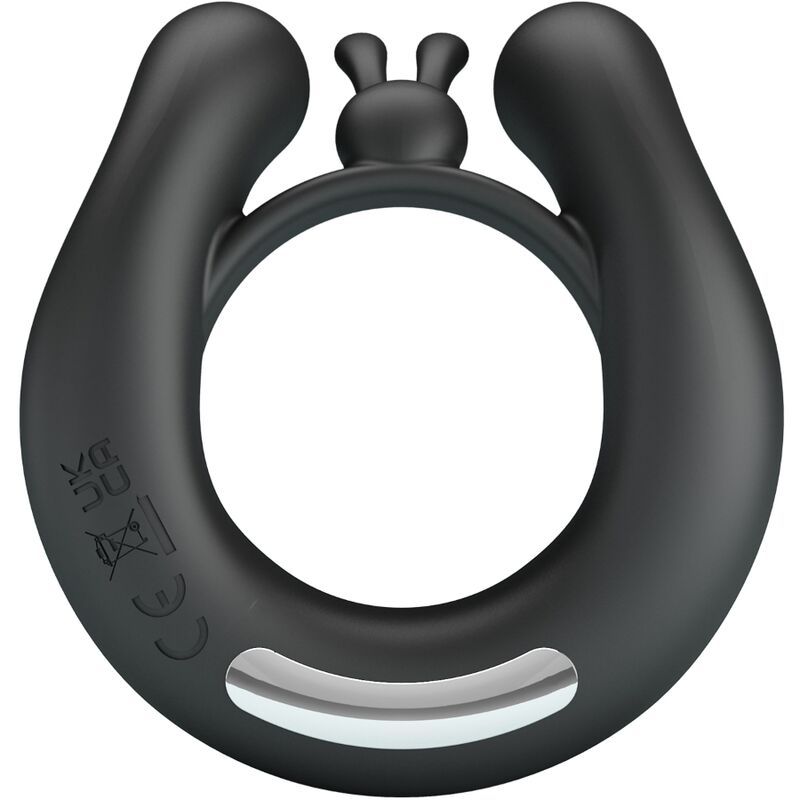 PRETTY LOVE - DAHLIA VIBRATIERING + CLITORIS STIMULATOR 12 VIBRATIES ZWART