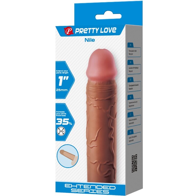 PRETTY LOVE - NILE PENIS SLEEVES MET 2,5 CM VERLENGING MULATTO