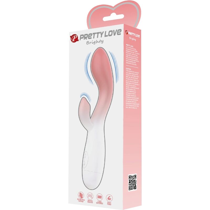 PRETTY LOVE - HELDERE G-SPOT VIBRATOR + CLITORIS STIMULATOR 30 VIBRATIES ROZE