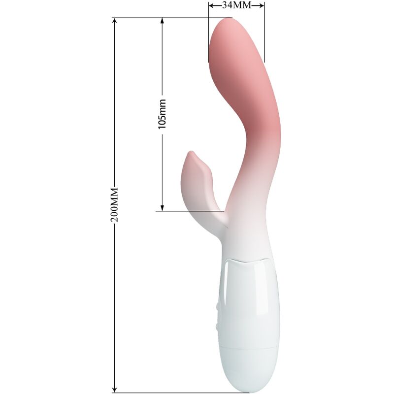 PRETTY LOVE - HELDERE G-SPOT VIBRATOR + CLITORIS STIMULATOR 30 VIBRATIES ROZE