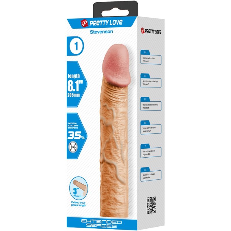 PRETTY LOVE - STEVENSON PENISHEATH MET 7,6 CM EXTENSION FLESH