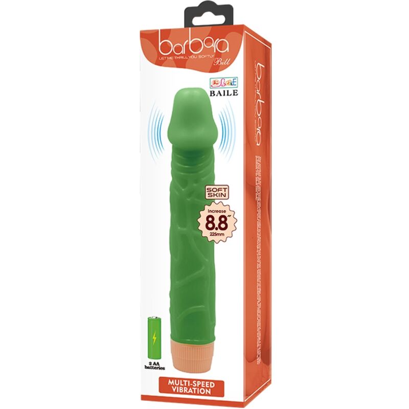 BAILE - BILL REALISTISCHE VIBRATOR 22,5 CM GROEN