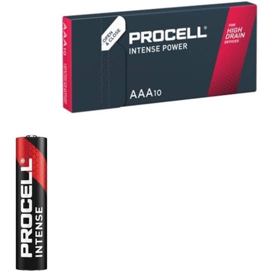 PROCELL - 10 PILES ALCALINES INTENSIVES PUISSANCE LR03 AAA 1,5 V