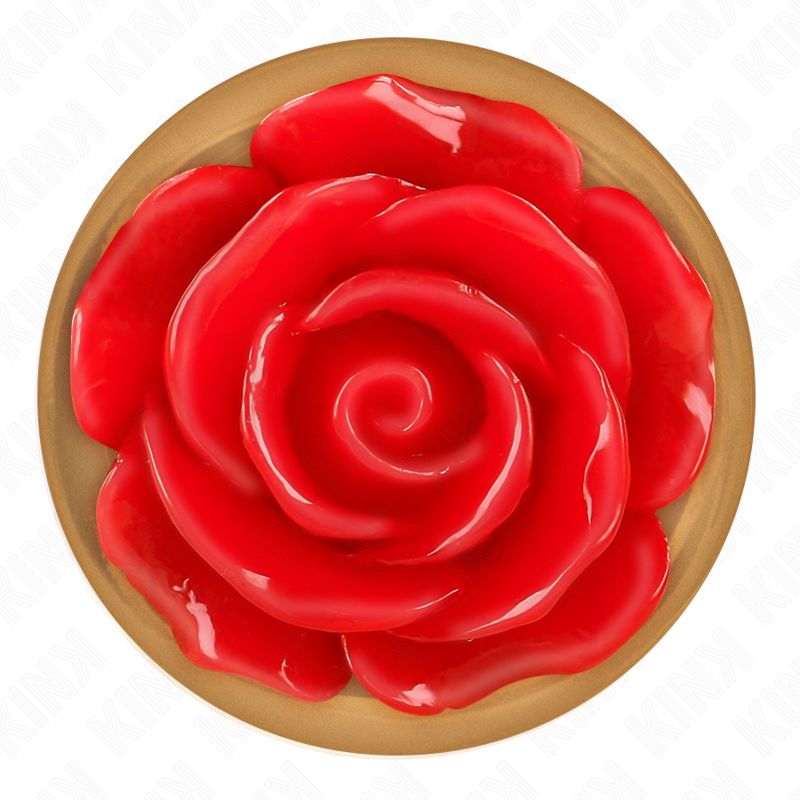 KINK - PLUG ANAL ROSE DORÉ AVEC ROSE ROUGE L