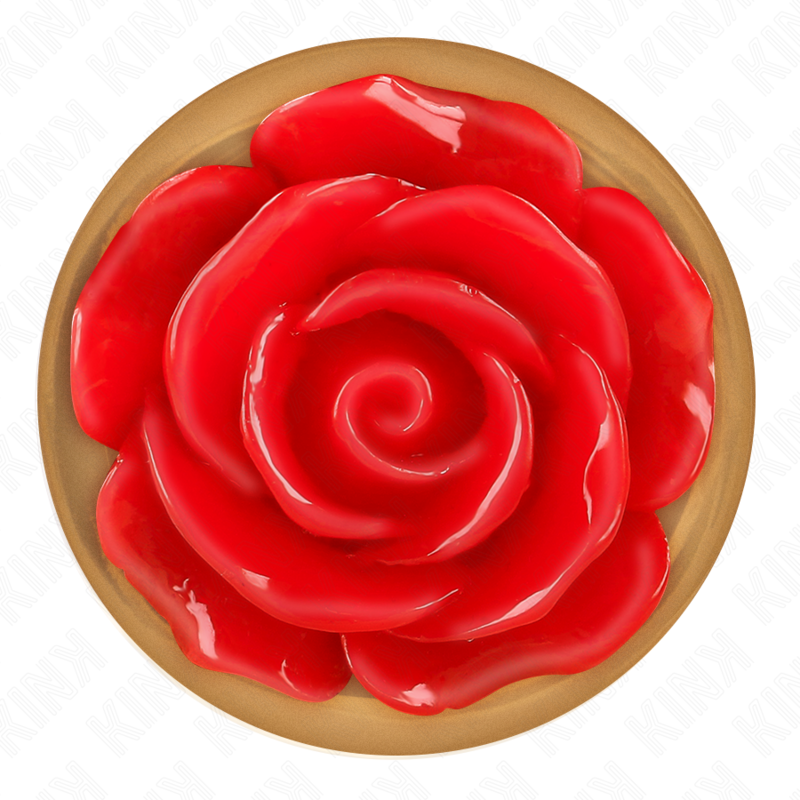 KINK - PLUG ANAL ROSE DORÉ AVEC ROSE ROUGE S