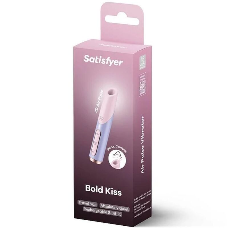 SATISFYER - BOLD KISS WAVE CLITORIS STIMULATOR ROZE / VIOLET