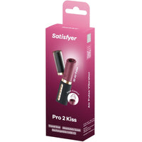 SATISFYER - PRO 2 KISS WAVE KLITORIS-STIMULATOR GRANAT / SCHWARZ