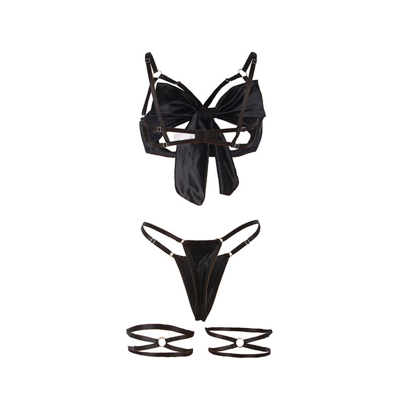 SUBBLIME - 955199 BH-SET MET VERSTELBARE ZWARTE STRIK S/M