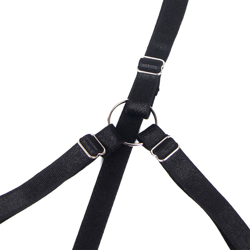 SUBBLIME - 955199 BH-SET MET VERSTELBARE ZWARTE STRIK S/M