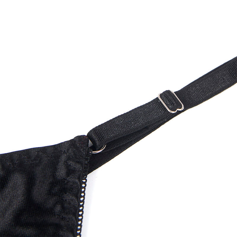 SUBBLIME - 955205 ENSEMBLE SOUTIEN-GORGE AVEC NŒUD NOIR RÉGLABLE L/XL