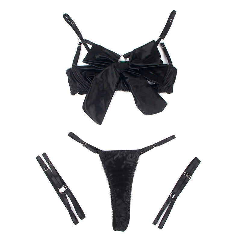 SUBBLIME - 955205 BH-SET MET VERSTELBARE ZWARTE STRIK L/XL