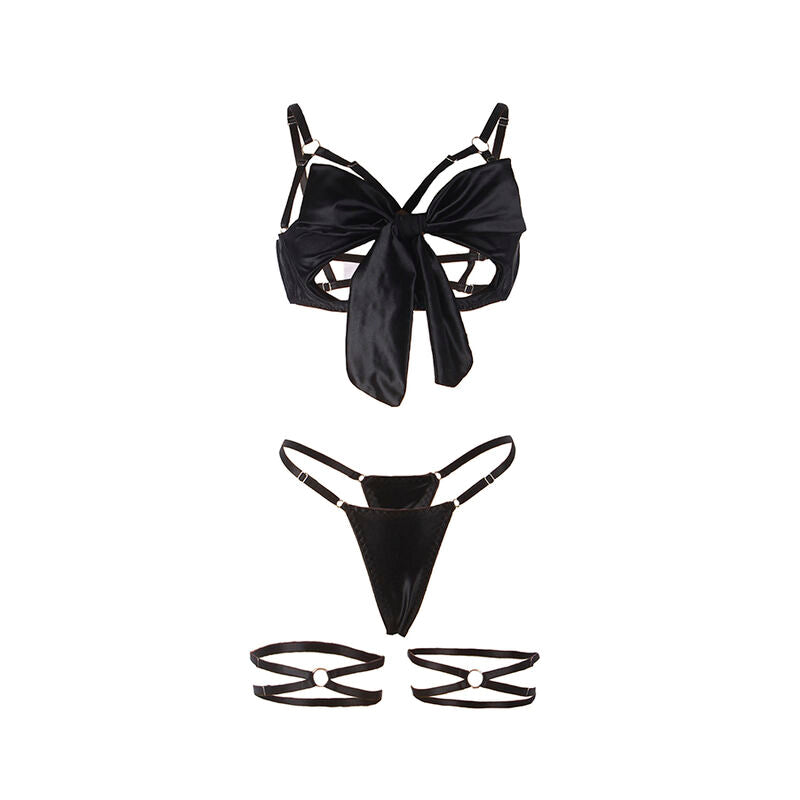 SUBBLIME - 955205 BH-SET MET VERSTELBARE ZWARTE STRIK L/XL