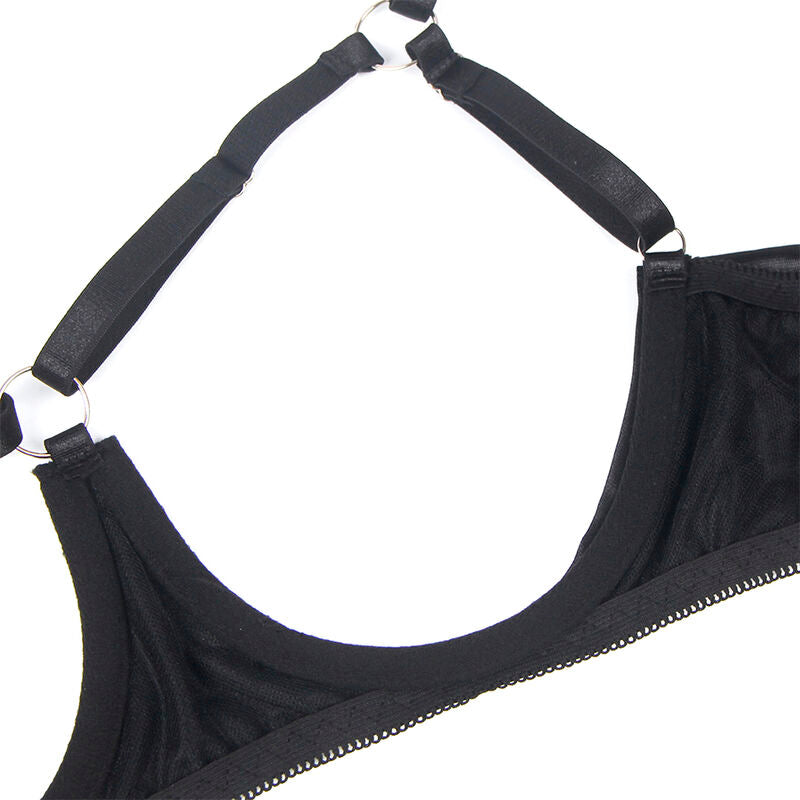 SUBBLIME - 955205 BH-SET MET VERSTELBARE ZWARTE STRIK L/XL