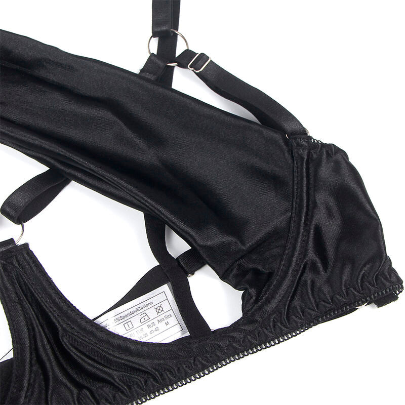SUBBLIME - 955205 BH-SET MET VERSTELBARE ZWARTE STRIK L/XL