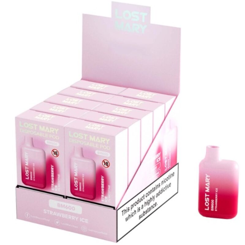 LOST MARY - BM600 NIKOTIN-VAPER 2% EINWEG ERDBEEREIS