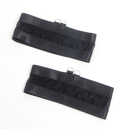 SUBBLIME - 955243 SCHWARZER BONDAGE-BH MIT STRUMPFBAND-SET L/XL