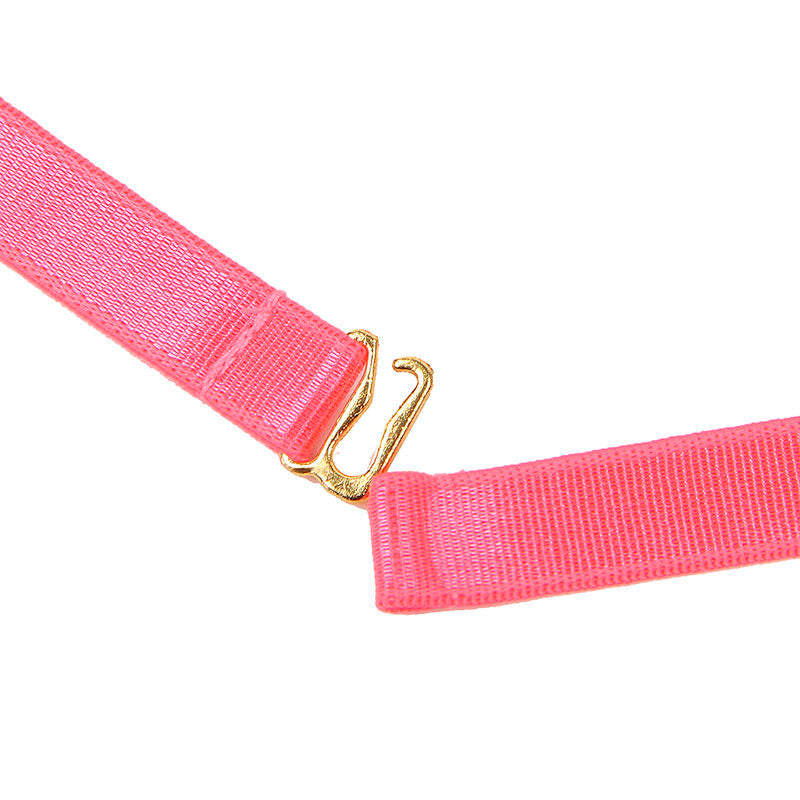 SUBBLIME - 955304 BH-SET MET KETTING EN BEENDETAILS FLUORESCEREND ROZE L/XL