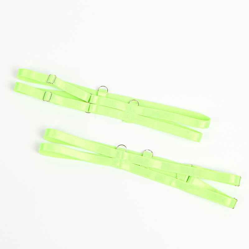 SUBBLIME - 955328 ENSEMBLE SOUTIEN-GORGE AVEC DENTELLE ET PORTE-JARRETELLES VERT ET BLEU L/XL